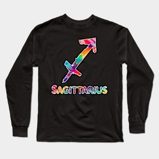 Sagittarius tie dye Long Sleeve T-Shirt